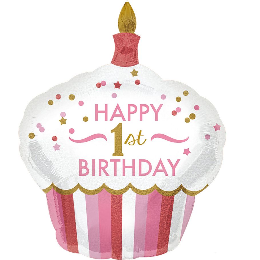 Primo Compleanno Bimba Palloncino Cupcake