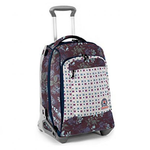 Zaino Invicta Trolley Plug Bianco e Viola Fantasy