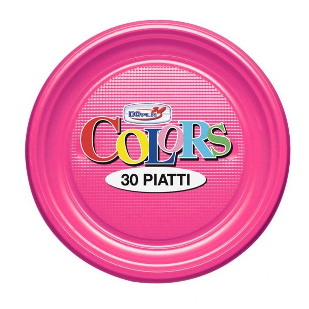 Piatti Plastica Colors - Fucsia Grandi