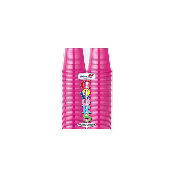 Bicchieri Plastica Colors Fucsia