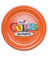 Piatti Plastica Colors - Arancio Grandi