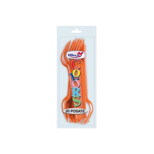 Forchette Plastica Arancio