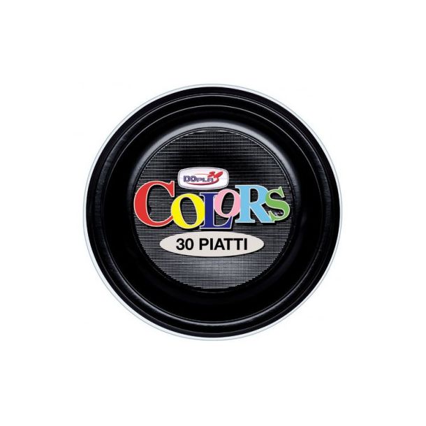 Piatti Plastica Colors - Nero Grandi