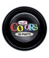 Piatti Plastica Colors - Nero Grandi