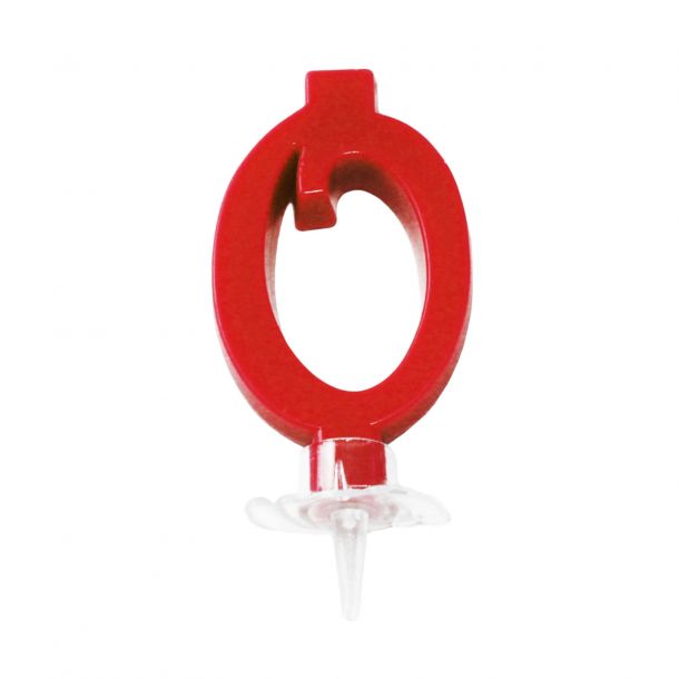 Candelina Mini Rossa Numero 0
