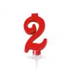 Candelina Mini Rossa Numero 2
