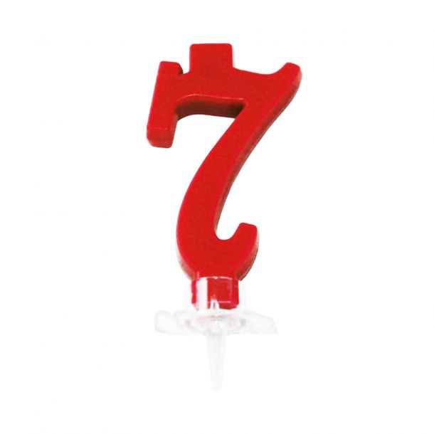 Candelina Mini Rossa Numero 7