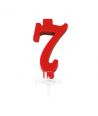 Candelina Mini Rossa Numero 7