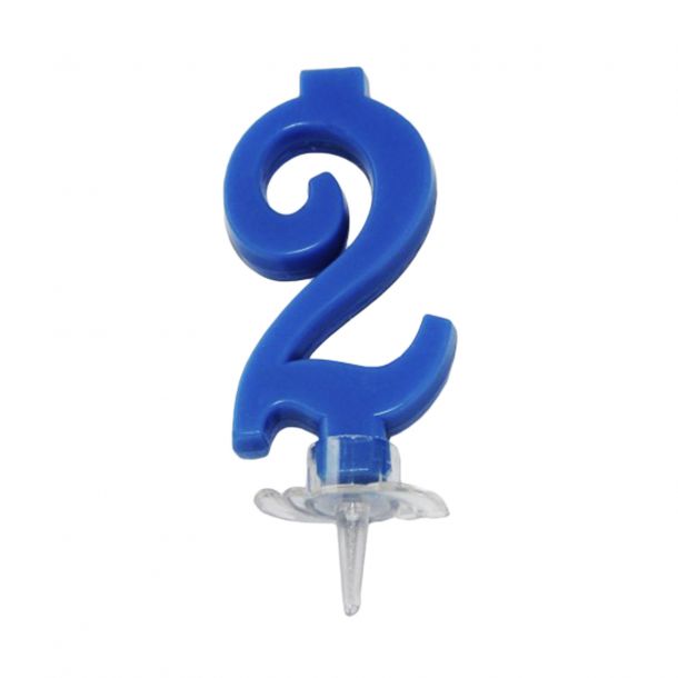 Candelina Mini Blu Numero 2