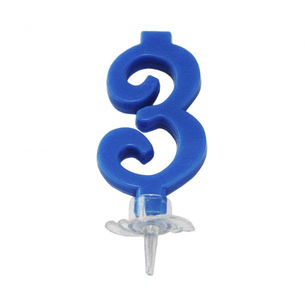 Candelina Mini Blu Numero 3