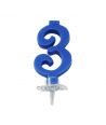 Candelina Mini Blu Numero 3
