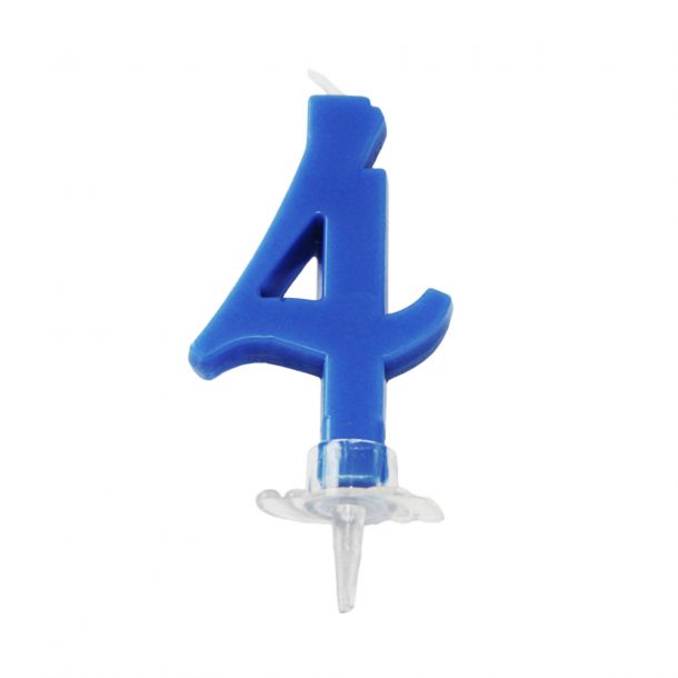 Candelina Mini Blu Numero 4