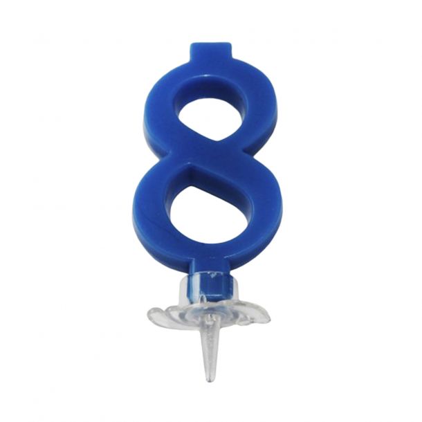 Candelina Mini Blu Numero 8