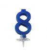 Candelina Mini Blu Numero 8