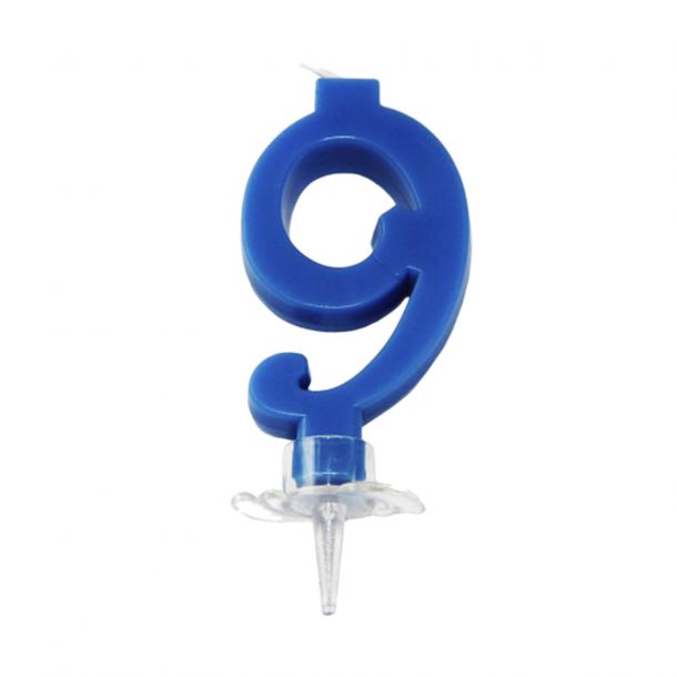 Candelina Mini Blu Numero 9