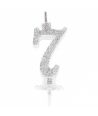 Candelina Mini Argento Numero 7