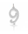 Candelina Mini Argento Numero 9