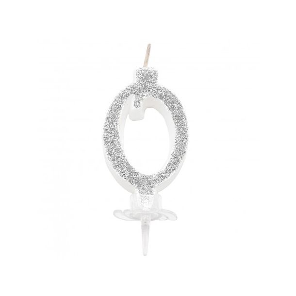 Candelina Mini Argento Numero 0