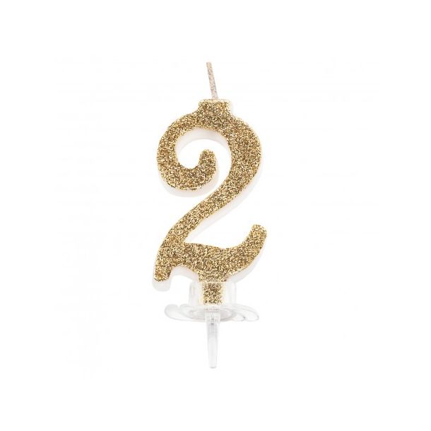 Candelina Mini Oro Numero 2