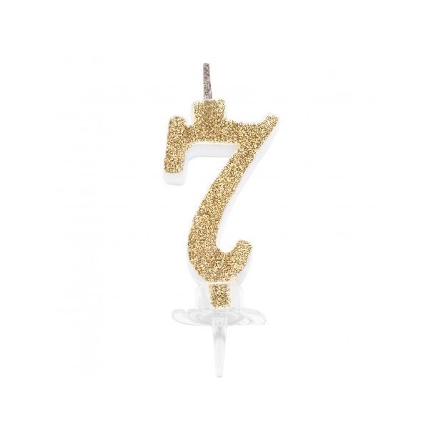 Candelina Mini Oro Numero 7