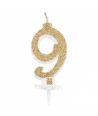 Candelina Mini Oro Numero 9