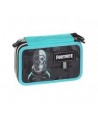 Astuccio Pieno 3 Zip Fortnite Azzurro