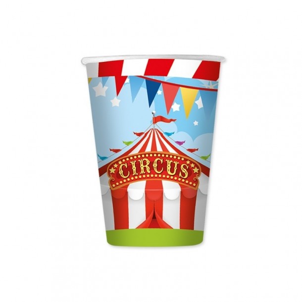 8 Bicchieri In Carta Linea Circus 200 cc