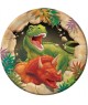 8 Piatti Carta Dinosauri 17,4 cm