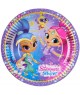 8 Piatti Carta Shimmer&Shine 18 cm