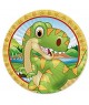 8 Piatti In Carta Dinosauri Jurassic 18 cm