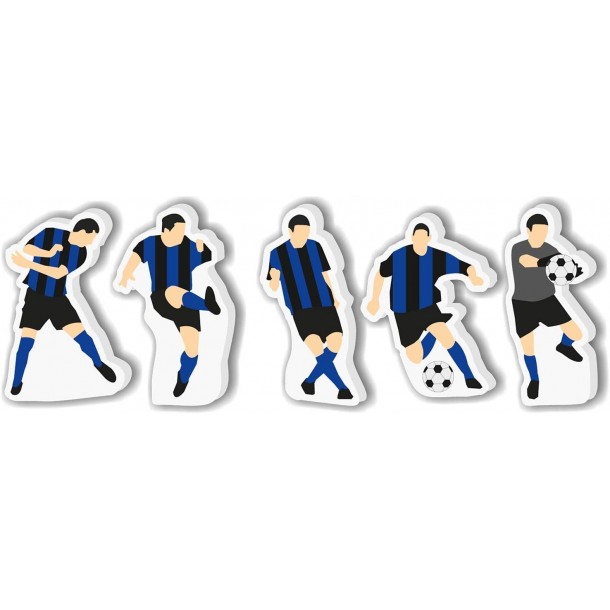 5 Candeline per Torta Sagomate Calciatori Inter