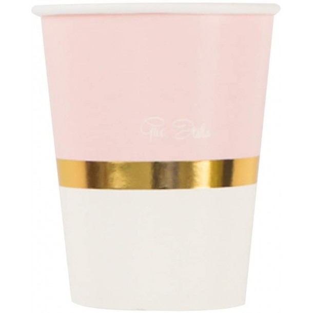 8 Bicchieri in Carta Linea Baby Chic Rosa