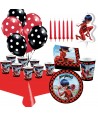 Kit Party Compleanno Ladybug Miraculous con Candelina Torta e Palloncini 
