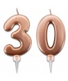 Candeline 30 Anni Rosa Gold per Torta Festa Compleanno 