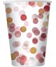 8 Bicchieri In Carta Coriandoli Rosa 