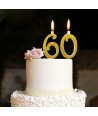 Candeline Maxi 60 Anni per Torta Festa Compleanno 60 Anni | Altezza 13 CM