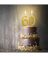 Candeline Maxi 60 Anni per Torta Festa Compleanno 60 Anni | Altezza 13 CM