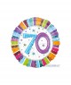 Palloncino Mylar Tondo 70 Anni Multicolor 