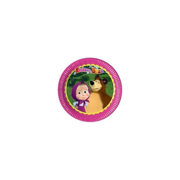 Piatti Carta Masha e Orso Diam 23 cm