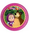 Piatti Carta Masha e Orso Diam 23 cm