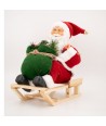 Babbo Natale Con Slitta Legno