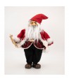 Babbo Natale Viso e Mani in Ceramica con Pelliccia