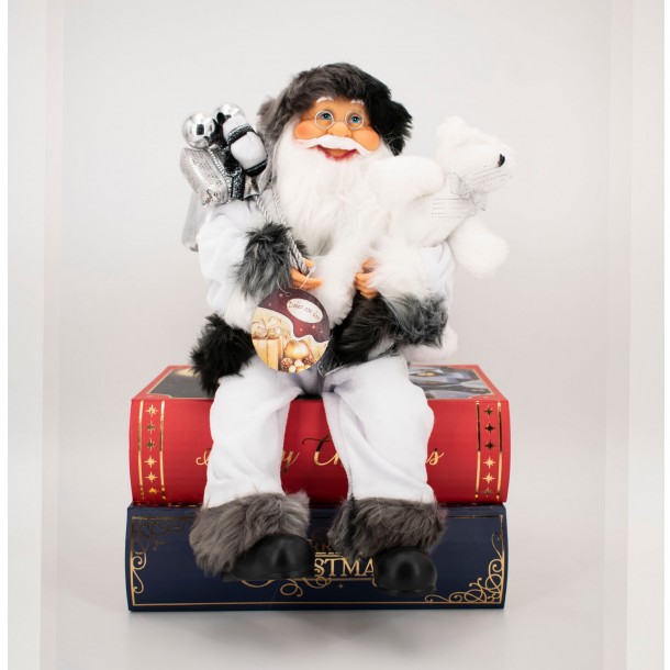 Babbo Natale Seduto Silver