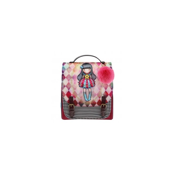 Zaino Circus Moon Buttons Gorjuss Rosso