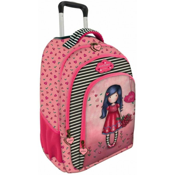 Zaino Trolley Santoro Gorjuss 2020 Love Grows Con Ruote 45x34x20 cm