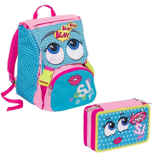 Zaino Seven 2017 School Pack Sj Gang Rosa