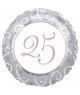 Palloncino Mylar  rotondo Nozze D'argento 43cm